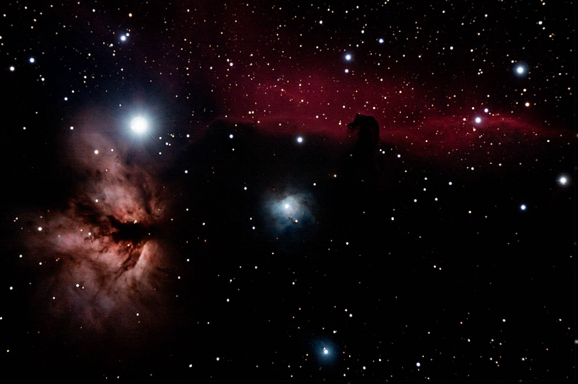 Flame and Horsehead Nebulae